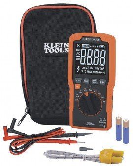 Klein Tools MM450 Digital Multimeter, TRMS, 600V AC/DC, 10A AC/DC, Temperature