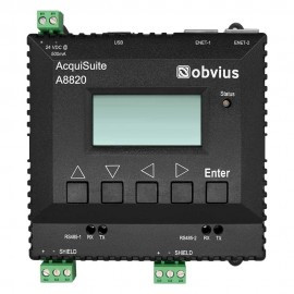 Obvius AcquiSuite A8820 Data Acquisition Server with dual ethernet and modbus ports, 22 to 158°F