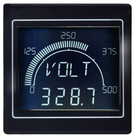 Trumeter APM-MAX M23 Low-Voltage Advanced Panel Meter with negative LCD, 100 to 240 V AC, Modbus RTU and TCP/IP