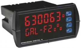 Precision Digital PD6300-6H2 ProVu Pulse Input Flow Rate/Totalizer Digital Panel Meter with SunBright display, 2 relays