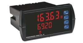 Precision Digital PD6363-7R0 ProVu Dual Pulse Input Flow Rate/Totalizer Digital Panel Meter, no outputs, 12 to 24 V