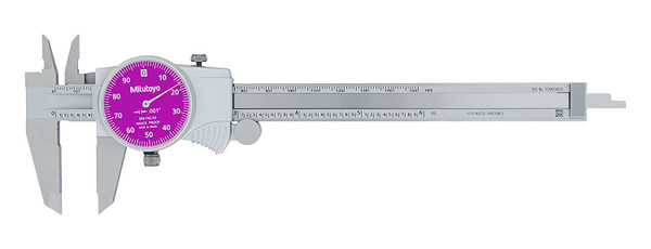 Mitutoyo 505-742-52 Caliper, Dial, Purple Face, .1"/