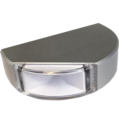 Lumitec Surface Mount Navigation Light - Classic Aluminum - Port Red