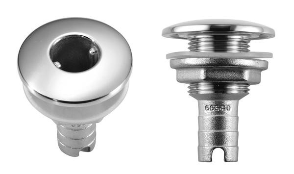 Attwood Stainless Steel Thru-Hull Short Straight Barbed - 1" Inner Diameter