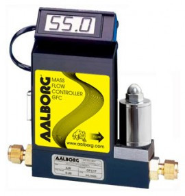 AALBORG GFC17A-VAL6-A0-3NC-04-SS Mass Flow Controller, 0 to 100 ml/min N2, 1/4"