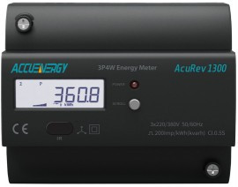 Accuenergy AcuRev 1313-mA-X0 DIN Rail Power/Energy Meter, 80/100/200 mA CT input