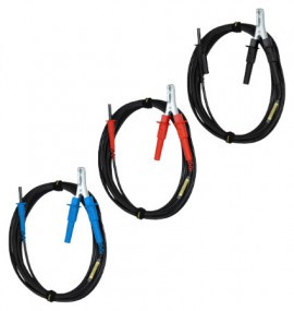 AEMC 2151.33 Test Leads with Hippo Clips for the 5050/5060/5070 & 6505, Set of 3, Colour Coded, 45ft