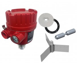 BinMaster BMRX Standard Rotary Level Indicator Kit with ø5" paddle and top mount coupler