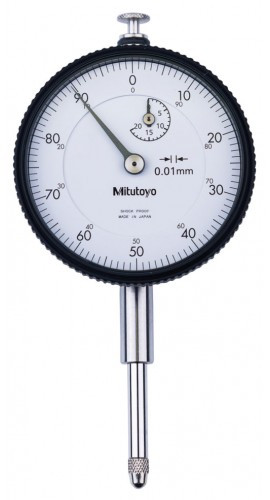 Mitutoyo 2050A-19 Series 2 Metric Standard-Type Dial Indicator with lug back, 0 to 20 mm, 1 mm