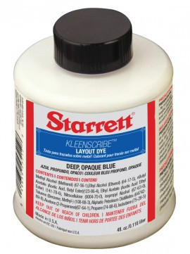 Starrett 1610-4 KLEENSCRIBE™ Layout Dye, deep opaque blue, 4 oz