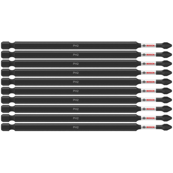 Bosch ITPH26B 10-Pc Impact Tough 6" Phillips #2 Power Bits