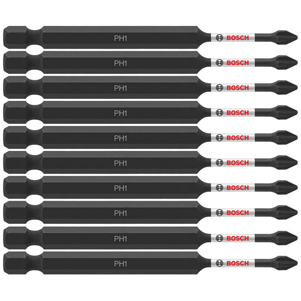 Bosch ITPH135B 10-Pc Impact Tough 3.5" Phillips #1 Power Bits