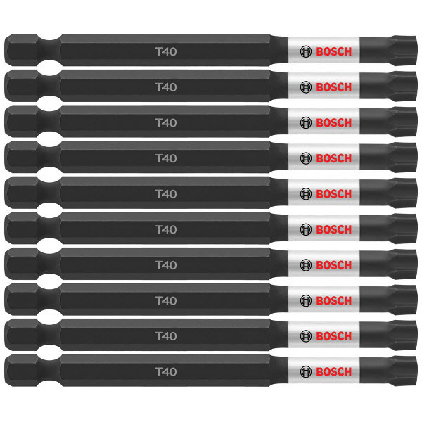 Bosch ITT4035B (10) Impact Tough 3.5 In. Torx #40 Power Bits (Bulk Pack)