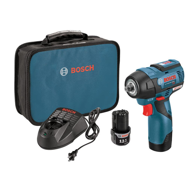Bosch PS82-02 12V MAX EC Brushless 3/8" Impact Wrench Kit