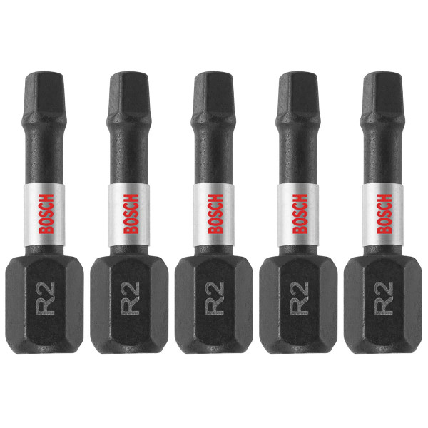 Bosch ITSQ2105 5 pc. Impact Tough 1 In. Square #2 Insert Bits