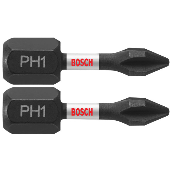 Bosch ITPH1102 2 pc. Impact Tough 1 In. Phillips #1 Insert Bits