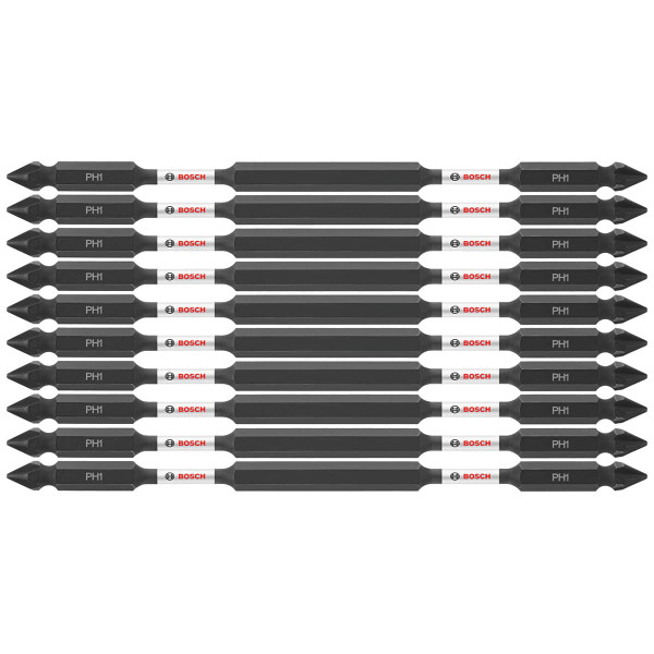 Bosch ITDEPH16B 10-Pc Impact Tough 6" Phillips #1 Double-Ended Bits