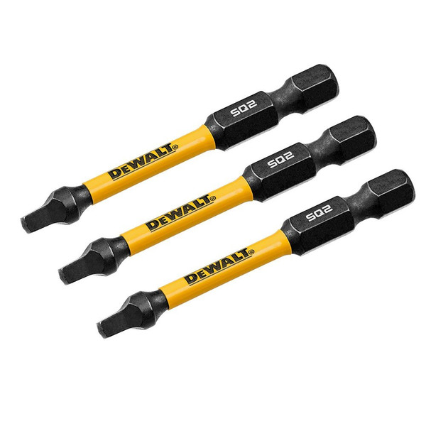 DeWalt DWAF2SQ2IR3 SQ2 FLEXTORQ 1/4 x 2.25in Impact Driver Bits, 3-Pack