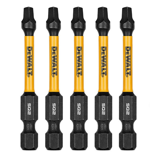 DeWalt DWAF2SQ2IR5 SQ2 FLEXTORQ  1/4 x 2-1/4in Impact Driver Bits, 5-Pack