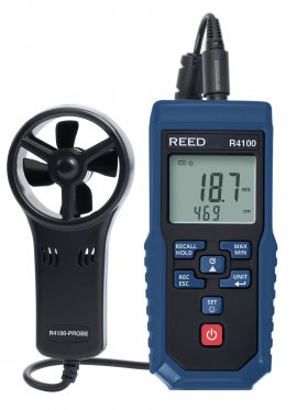 REED R4100 Vane Thermo-Anemometer with Air Volume