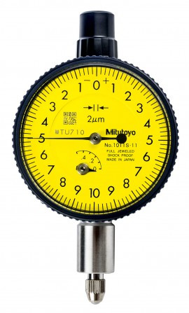 Mitutoyo 1011AB-11 Series 1 Compact Dial Indicator, 0.5 mm, Metric