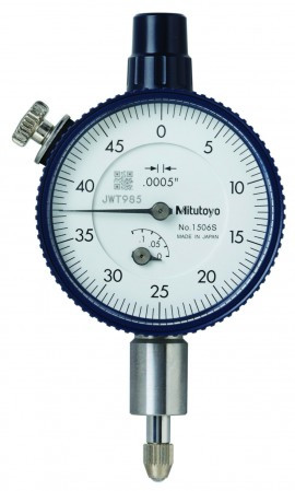 Mitutoyo 1506AB Series 1 Compact Dial Indicator, 0.125", SAE