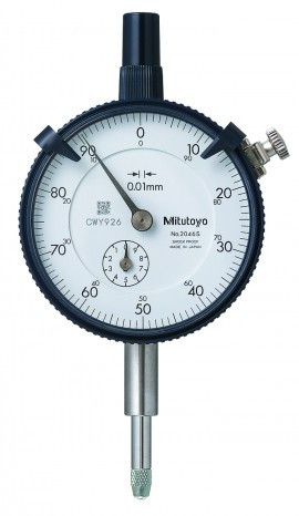 Mitutoyo 2046A-09 Series 2 Standard Dial Indicator with lug, 10 mm, metric