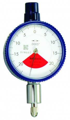 Mitutoyo 1909AB-62 Series 1 Compact One Revolution Dial Indicator, 0 to 0.04"