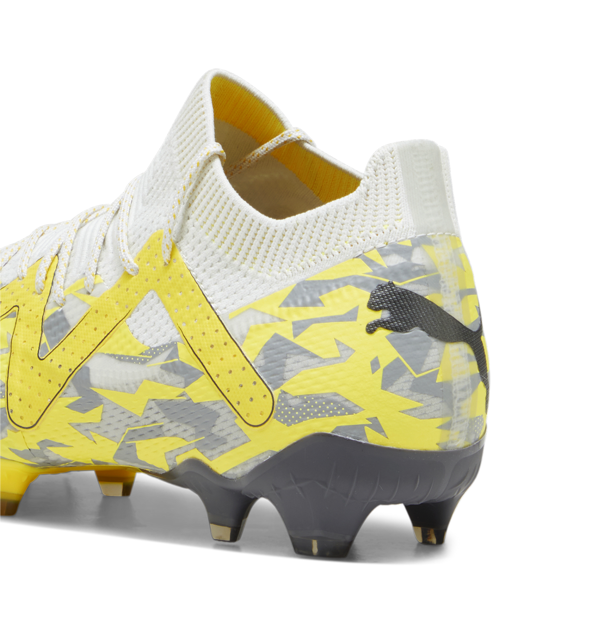 Puma Future Ultimate Firm Ground Soccer Cleats in Yellow / Grey