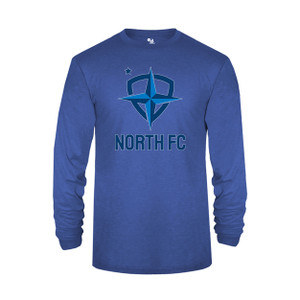 North Tri Blend Long Sleeve Shirt in Blue