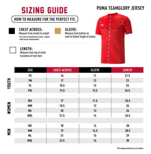 Adult & Youth Sizing Chart