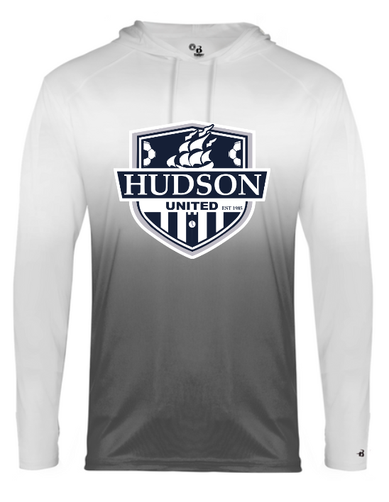 Hudson United OMB Hoody Tee Long Sleeve Explorer Grey / White