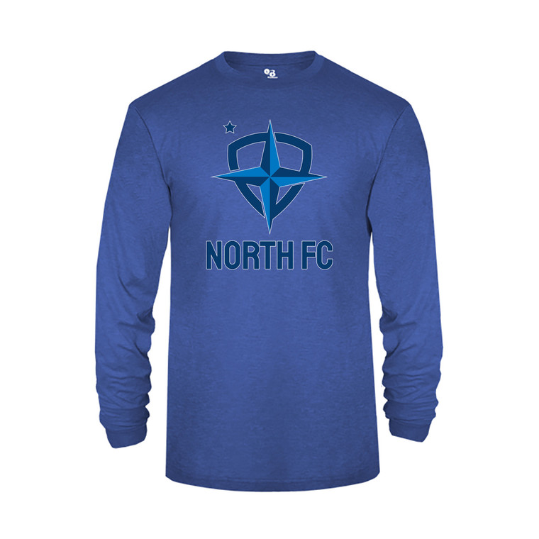 North Tri Blend Long Sleeve Shirt in Blue