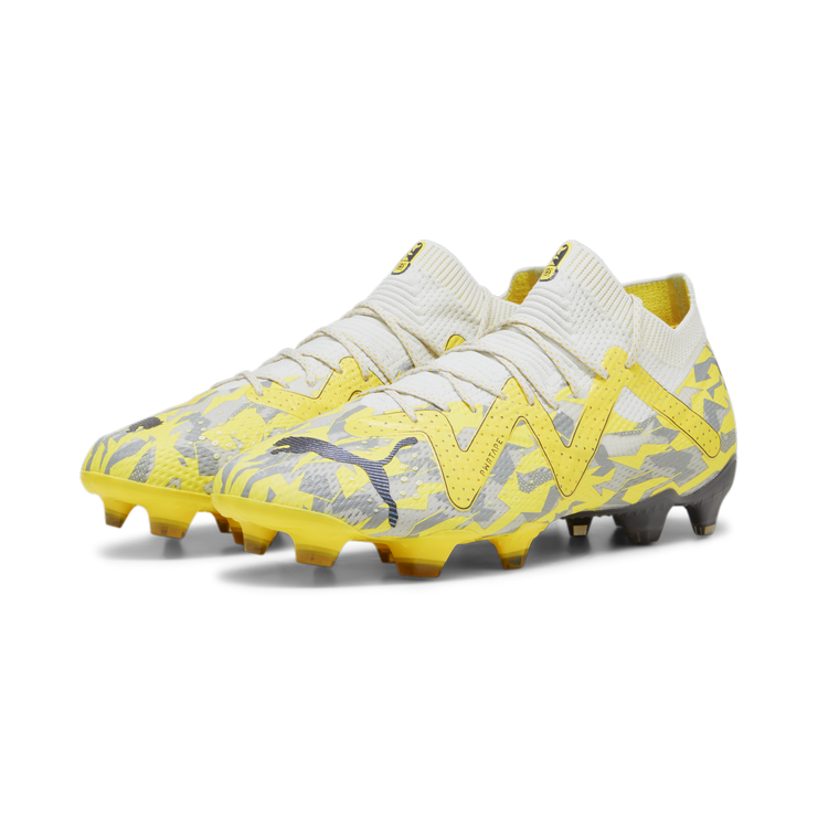 Puma Future Ultimate Firm Ground Soccer Cleats in Yellow / Grey