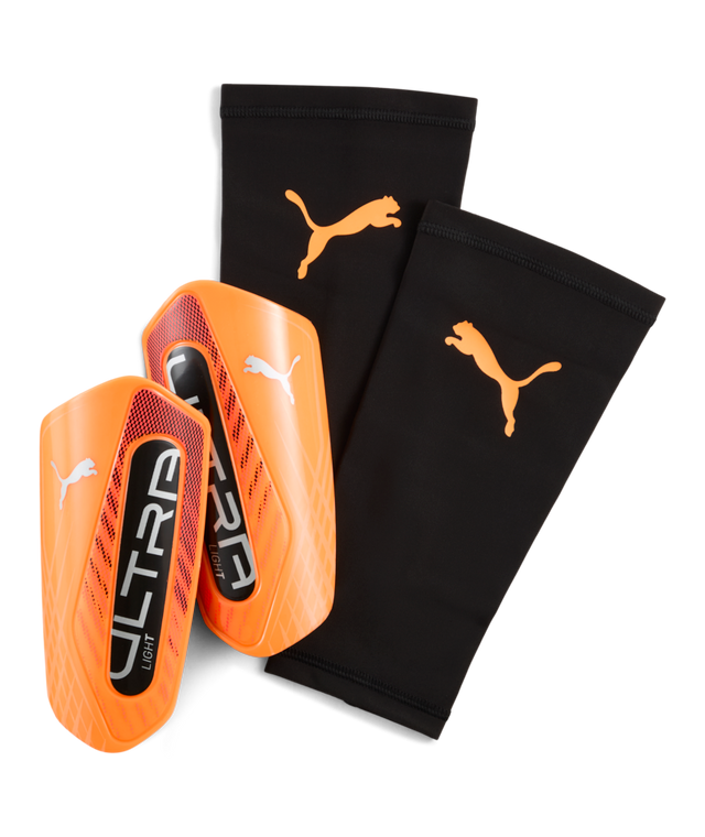 Puma Ultra Light Sleeve Shinguard in Orange