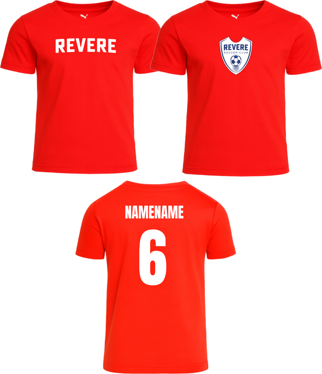 Revere Puma Tee in Red with Logo