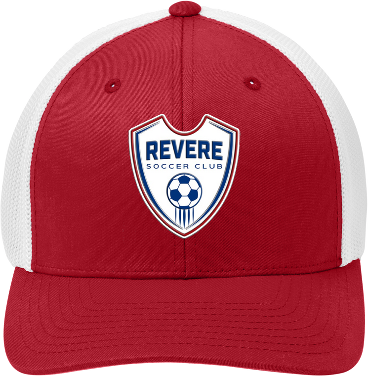 Revere Flexfit Mesh Back Cap Red / White