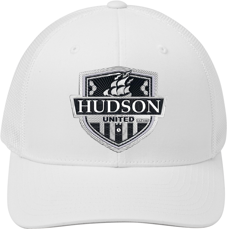 Hudson Flexfit Mesh Back Cap White  / White
