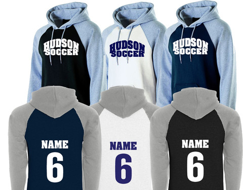 Hudson United Hoodie with "HUDSON SOCCER" logo with Back Name and Number