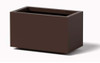 Aluminum Low Rectangle Planter- As shown in powder coat aluminum textured rust finish.