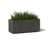 Aluminum Mid Rectangle Planter- As shown size medium in oxidized aluminum patina finish.