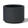 Aluminum Cylinder Planter- As shown Cylinder Planter in Charcoal Gray Powder Coated Aluminum.