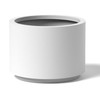 Aluminum Cylinder Planter- As shown Cylinder Planter in Linen White Powder Coated Aluminum.