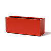High Rectangle Planters: Shown in Red powder coat aluminum finish 