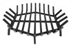 Round Fire Pit Grate:  Carbon steel welded 5/8" steel bar finished with a quality heat resistant black finish.