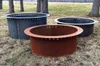 Smokeless round fire pit insert ring with 3" top flange.