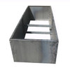 Raised Corten Steel Open Bottom Planter Bed: As shown in a raw un-rusted 10 gauge Corten steel finish.