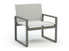 Homecrest Allure Sling Aluminum Chat Chair: As Shown Alloy Fabric and Storm Aluminum Frame