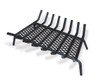 Fireplace Tapered Grate:  As Shown With Char Guard In Carbon Steel Black Finish