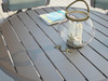 Homecrest Latitude Aluminum 48 Inch Round Outdoor Dining Table: Product Photo Showing Close Up Top View.